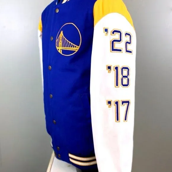 GOLDEN STATE WARRIORS 7 TIME NBA CHAMPIONSHIP JACKET IN STOCK S M L XL 2X